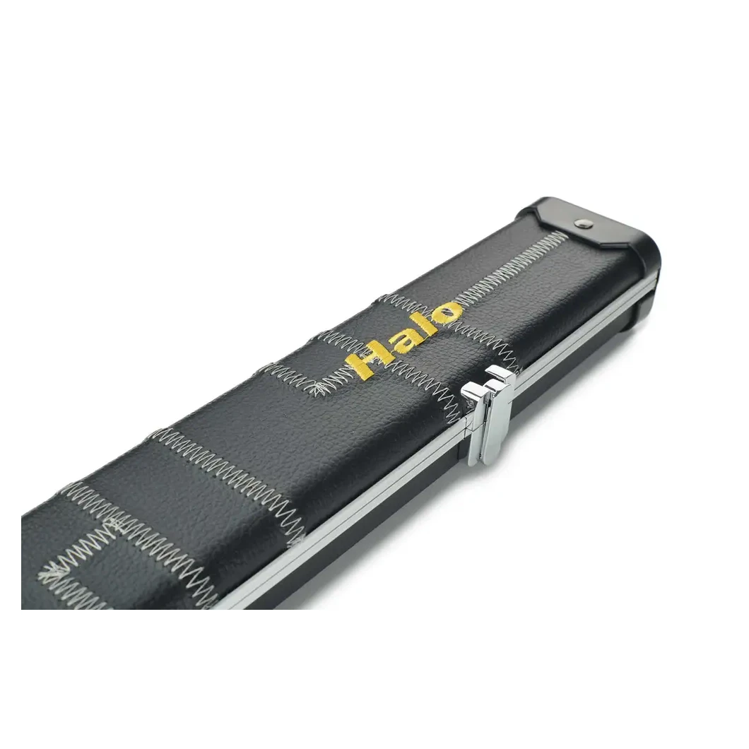 Peradon Halo Black Patch & Silver Stitch 1 Piece Wide Snooker Cue Case