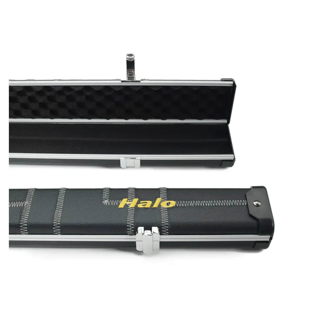 Peradon Halo Black Patch & Silver Stitch 1 Piece Wide Snooker Cue Case