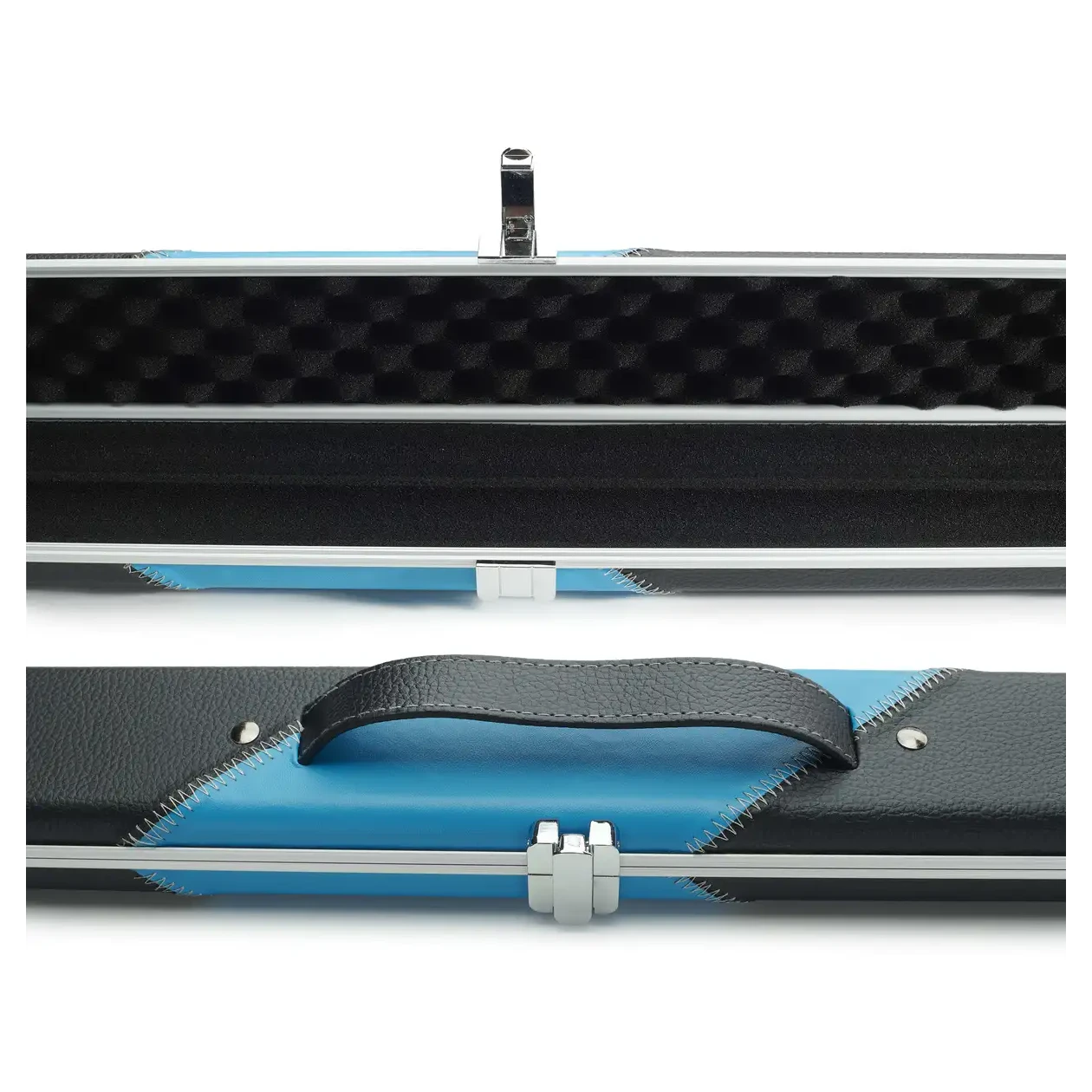 Peradon Halo Black & Sky Stripe 1 Piece Wide Snooker Cue Case