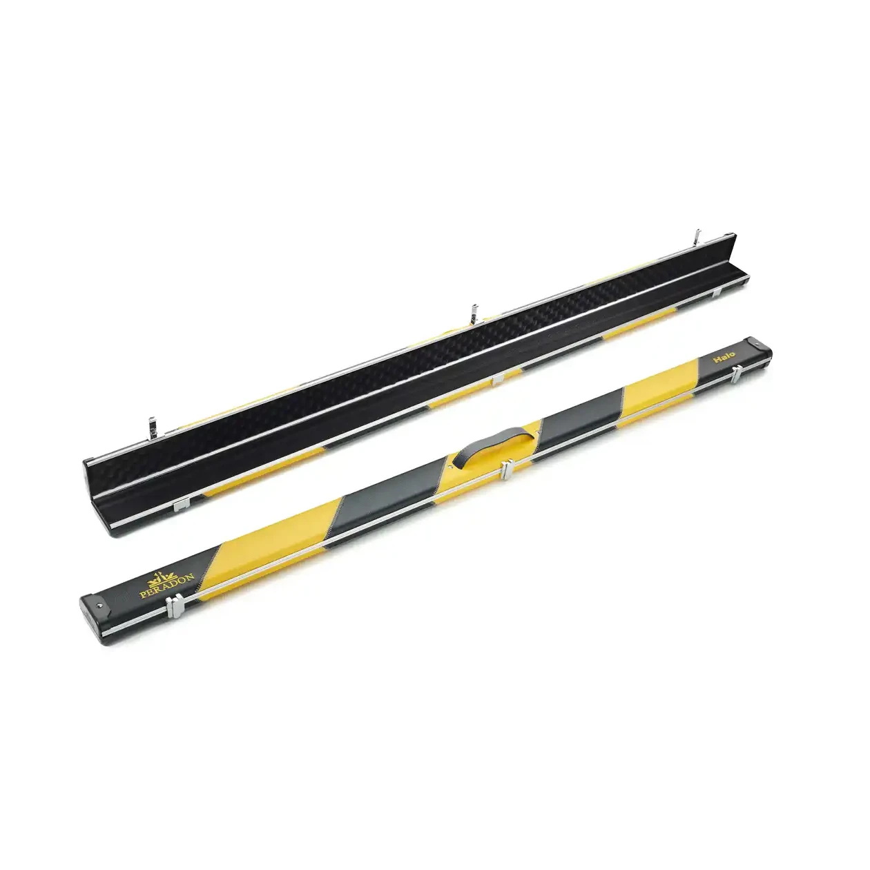 Peradon Halo Black & Yellow Stripe 1 Piece Wide Snooker Cue Case