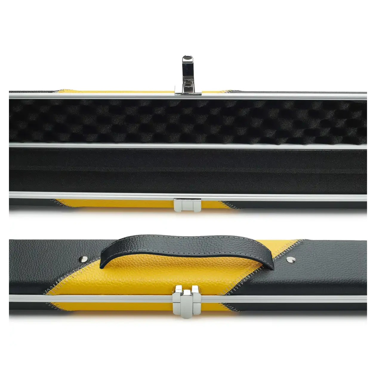 Peradon Halo Black & Yellow Stripe 1 Piece Wide Snooker Cue Case
