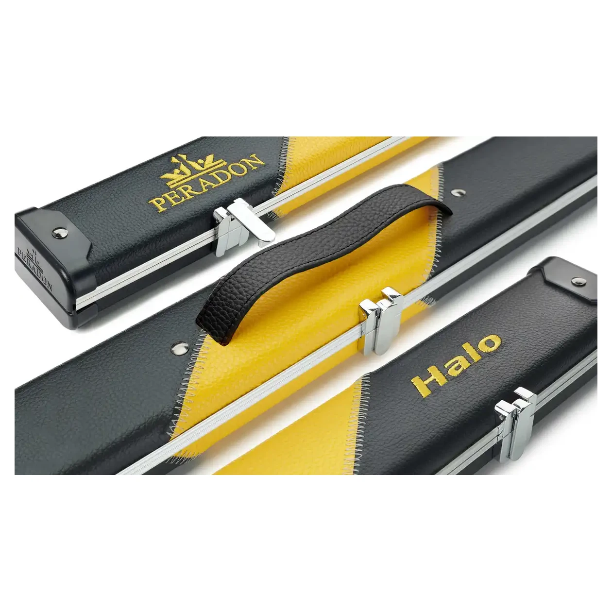 Peradon Halo Black & Yellow Stripe 1 Piece Wide Snooker Cue Case