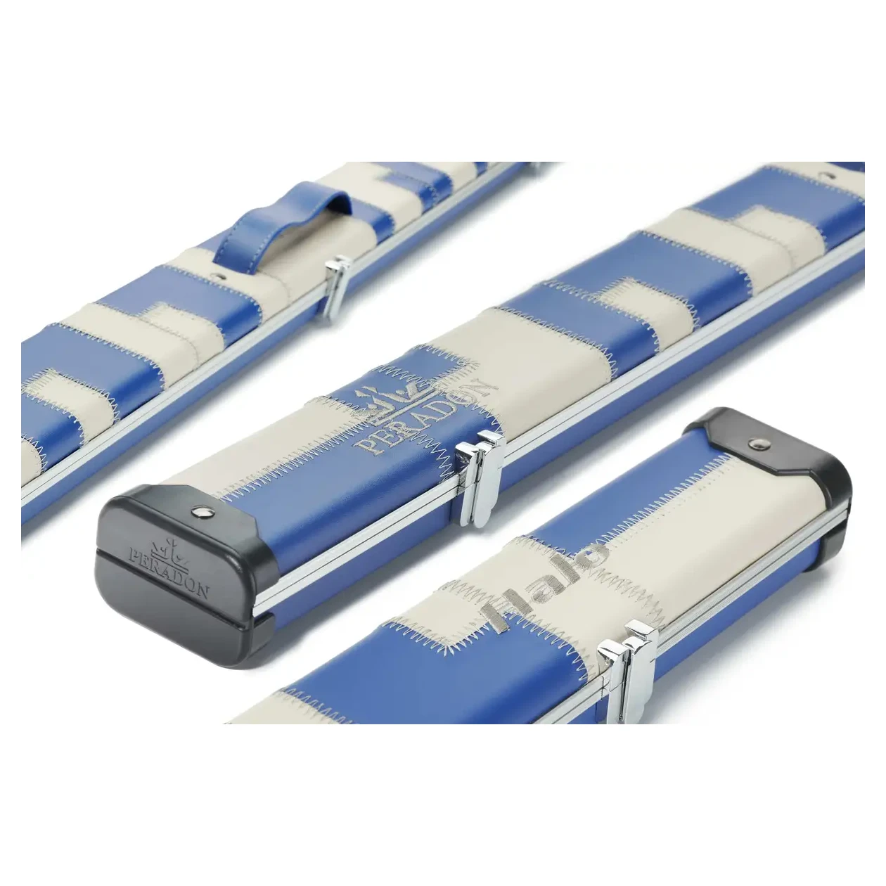Peradon Halo Blue & Cream Patch 1 Piece Wide Snooker Cue Case