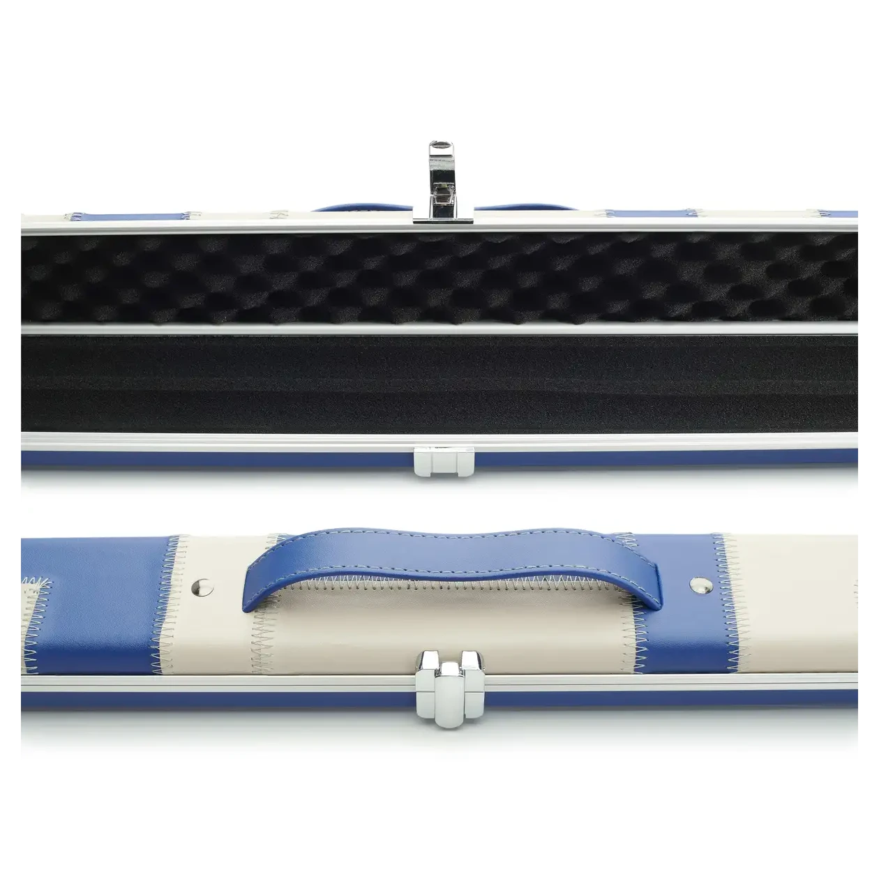 Peradon Halo Blue & Cream Patch 1 Piece Wide Snooker Cue Case