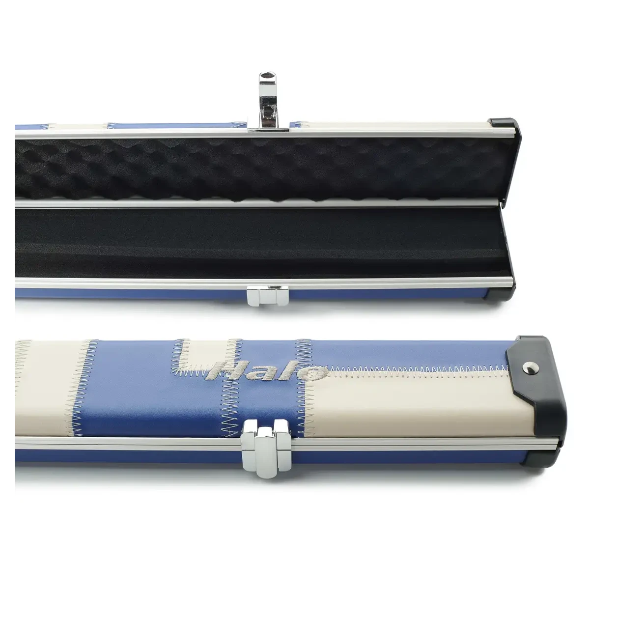Peradon Halo Blue & Cream Patch 1 Piece Wide Snooker Cue Case