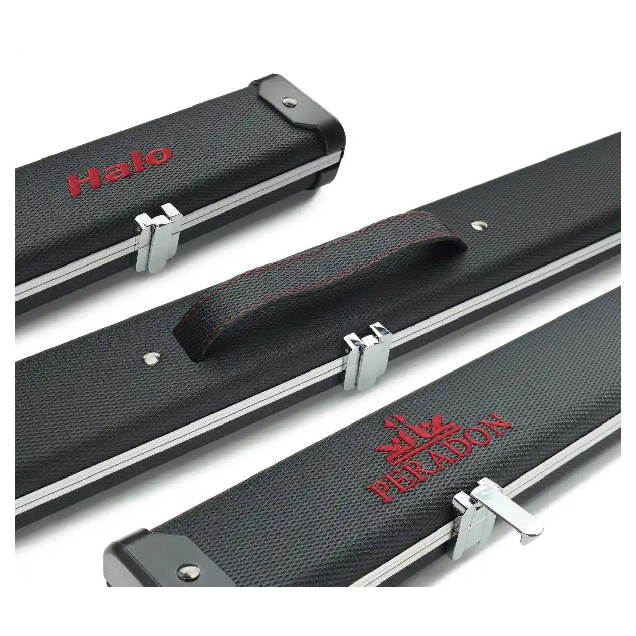 Peradon Halo Carbon & Red Logo 1 Piece Wide Snooker Cue Case