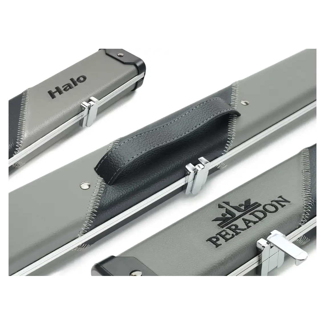 Peradon Halo Grey & Black Stripe 1 Piece Wide Snooker Cue Case