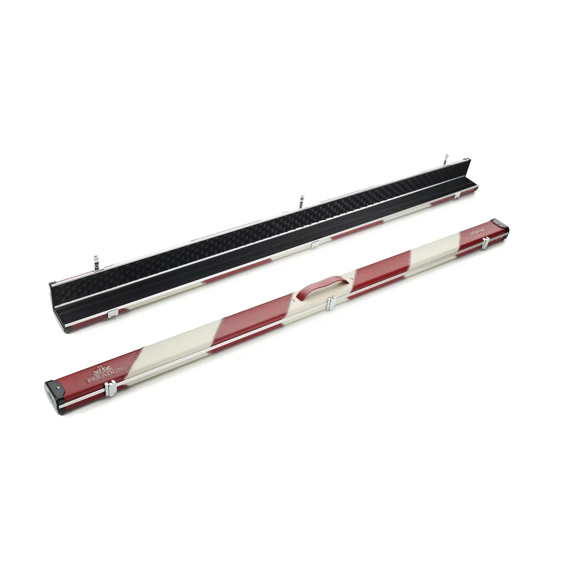 Peradon Halo Red & Cream Stripe 1 Piece Wide Snooker Cue Case