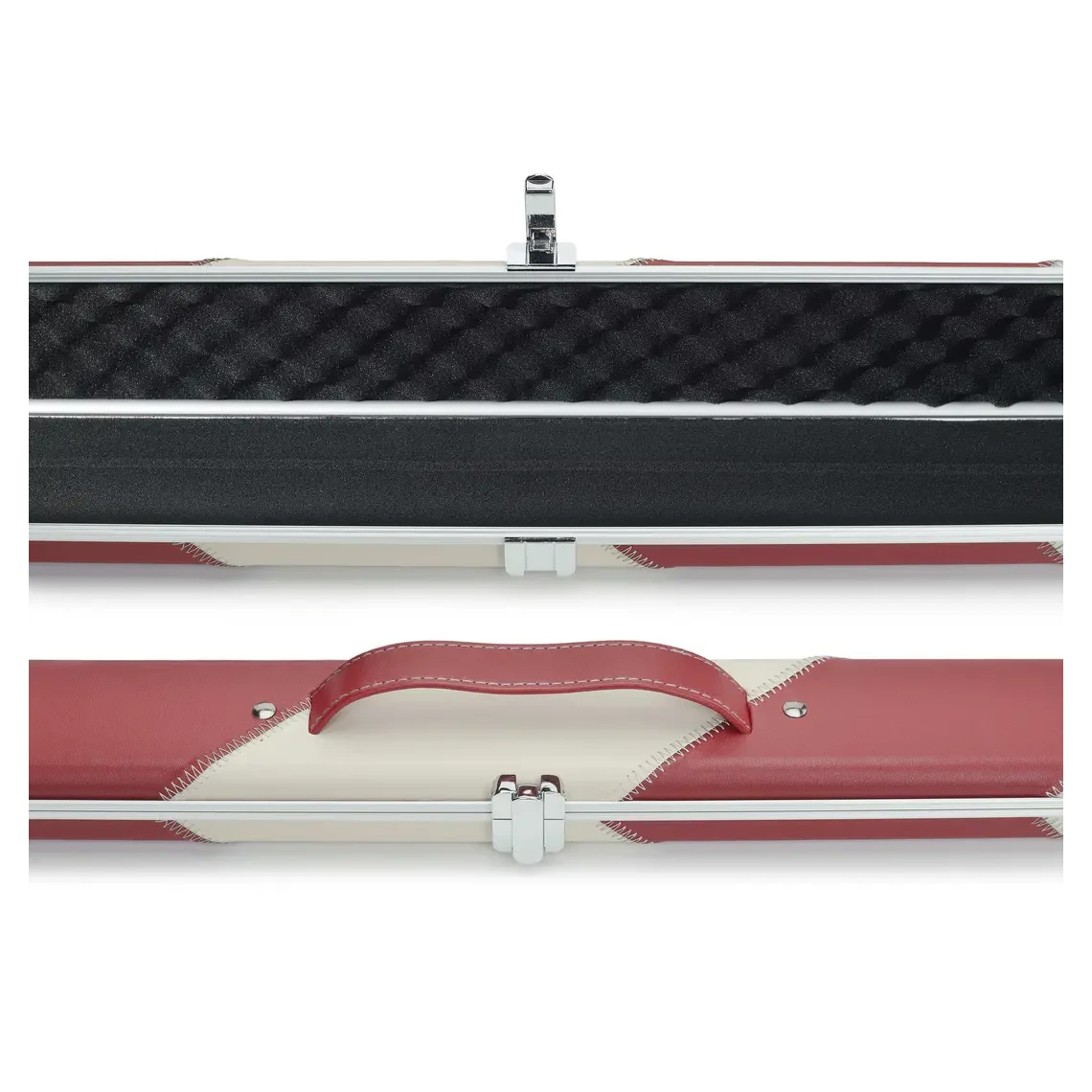 Peradon Halo Red & Cream Stripe 1 Piece Wide Snooker Cue Case