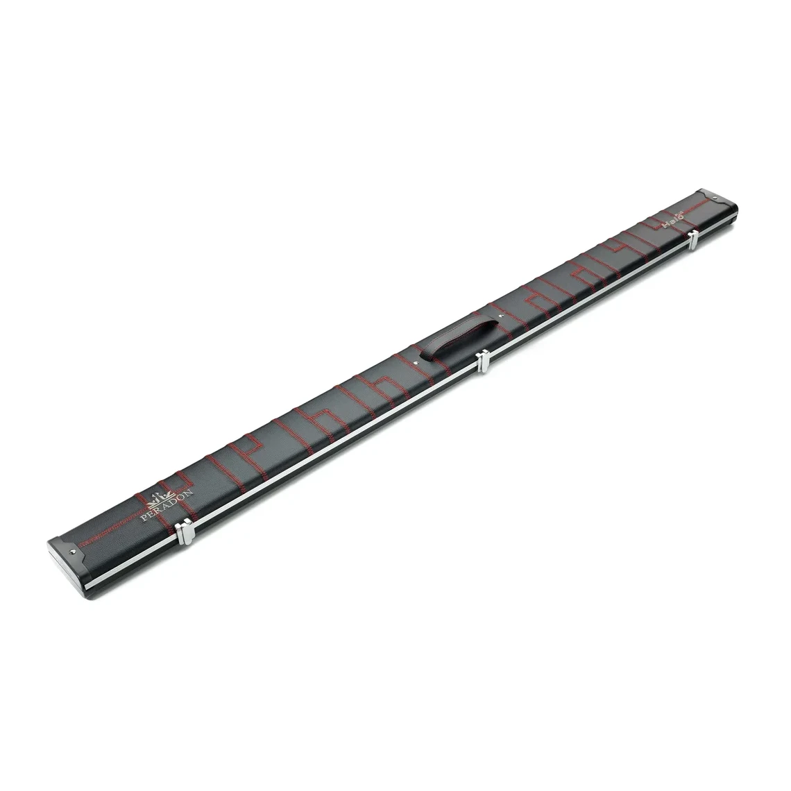 Peradon Halo Plus 1 Piece Black Patch Red Stitch Extra Wide Cue Case