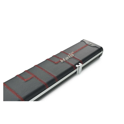Peradon Halo Plus 1 Piece Black Patch Red Stitch Extra Wide Cue Case