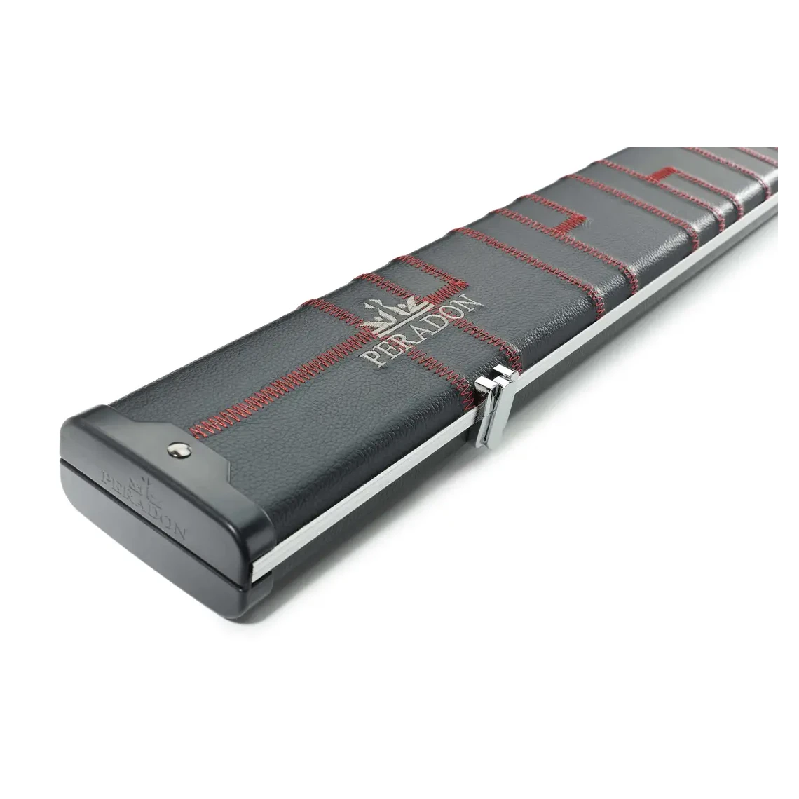 Peradon Halo Plus 1 Piece Black Patch Red Stitch Extra Wide Cue Case