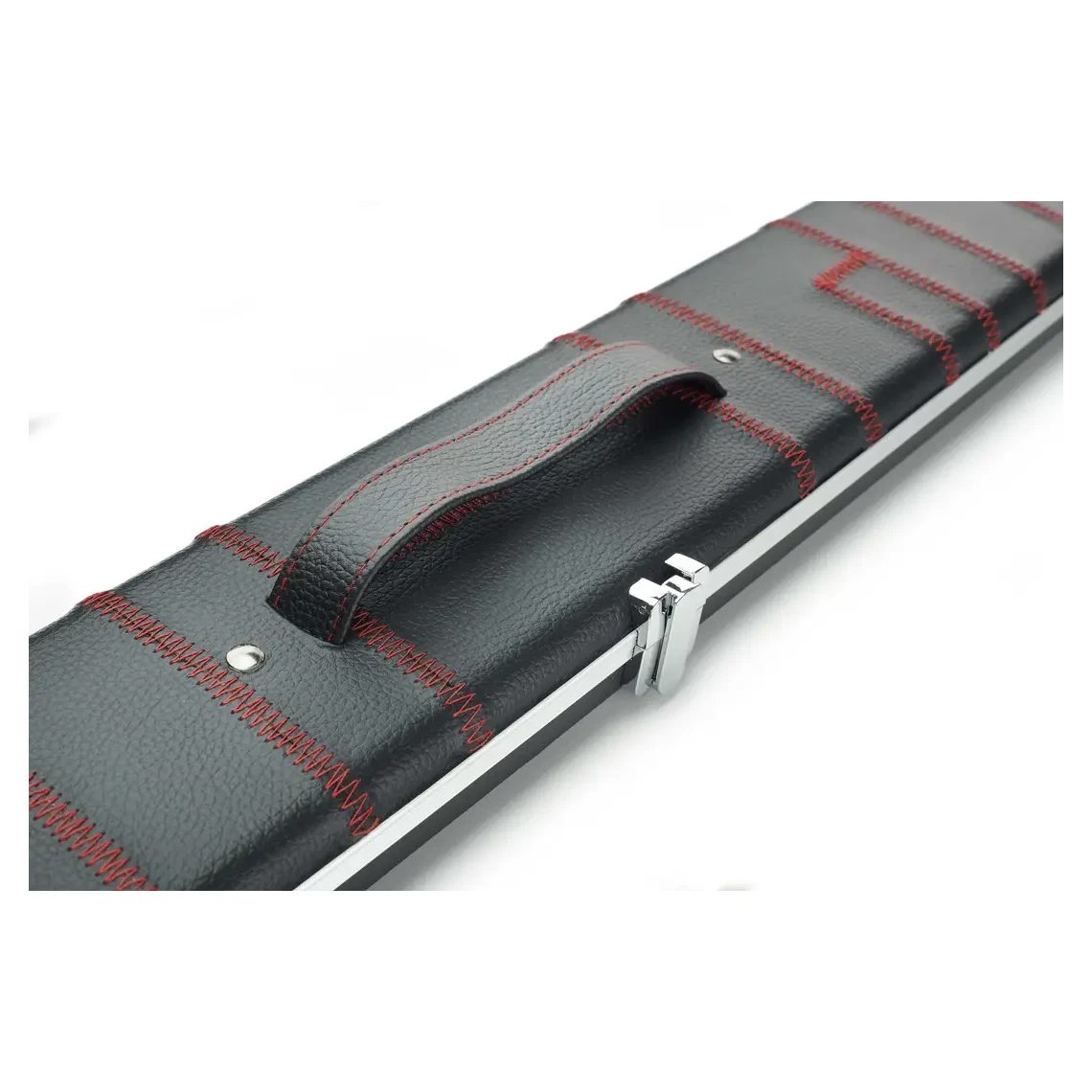 Peradon Halo Plus 1 Piece Black Patch Red Stitch Extra Wide Cue Case