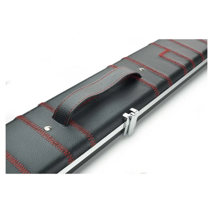 Peradon Halo Plus 1 Piece Black Patch Red Stitch Extra Wide Cue Case