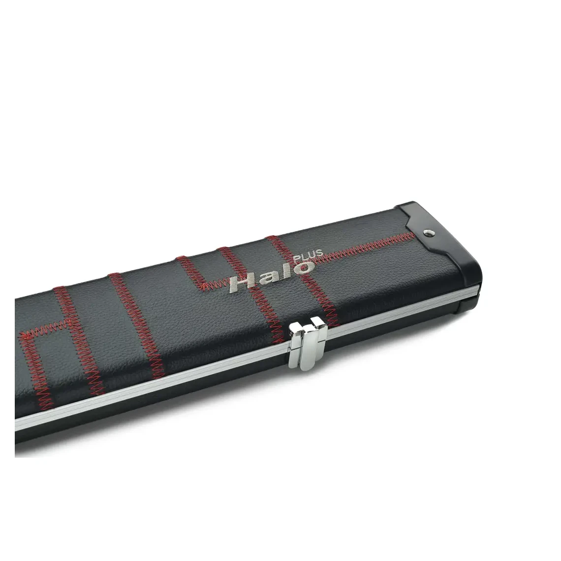 Peradon Halo Plus 1 Piece Black Patch Red Stitch Extra Wide Cue Case