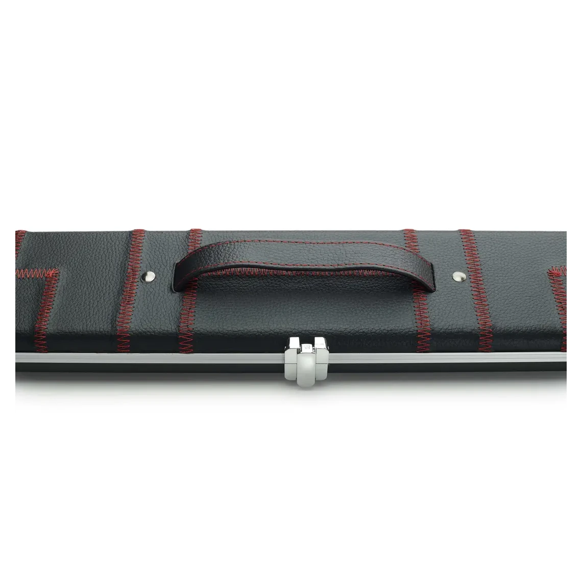 Peradon Halo Plus 1 Piece Black Patch Red Stitch Extra Wide Cue Case
