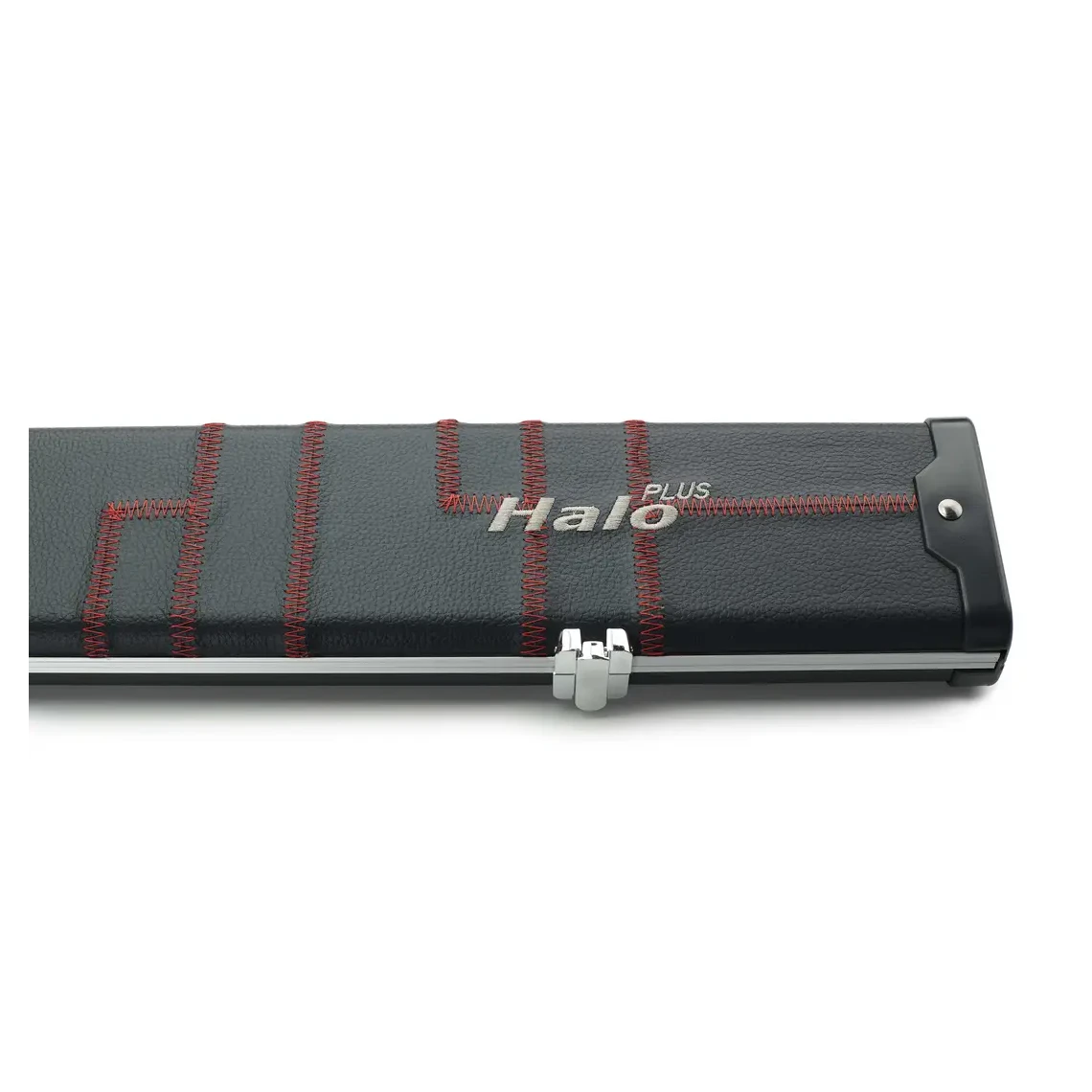Peradon Halo Plus 1 Piece Black Patch Red Stitch Extra Wide Cue Case