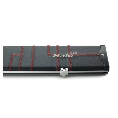 Peradon Halo Plus 1 Piece Black Patch Red Stitch Extra Wide Cue Case