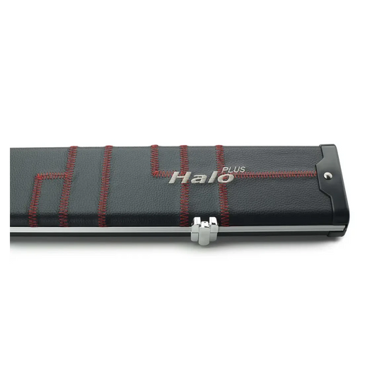 Peradon Halo Plus 1 Piece Black Patch Red Stitch Extra Wide Cue Case
