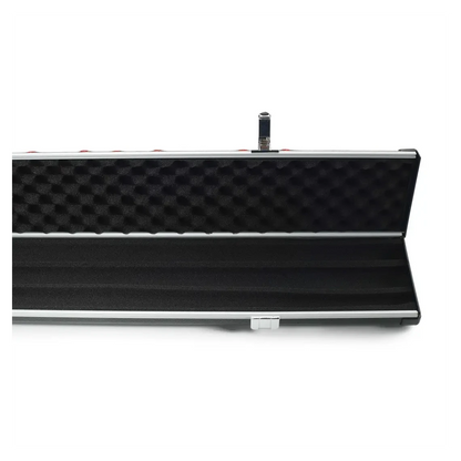 Peradon Halo Plus 1 Piece Black Patch Red Stitch Extra Wide Cue Case