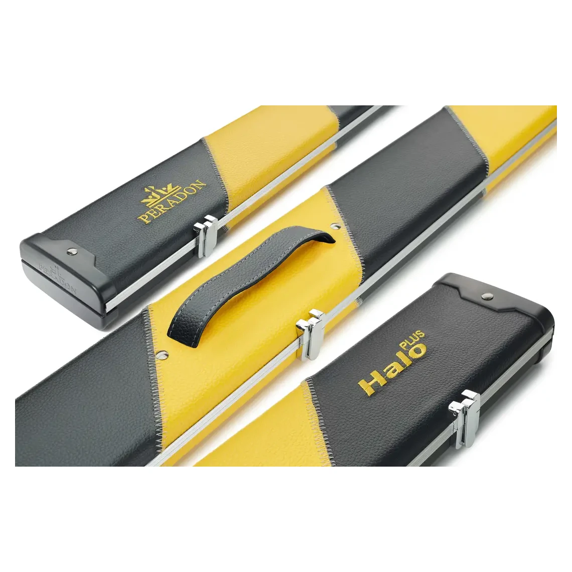 Peradon Halo Plus 1 Piece Black Yellow Stripe Extra Wide Cue Case