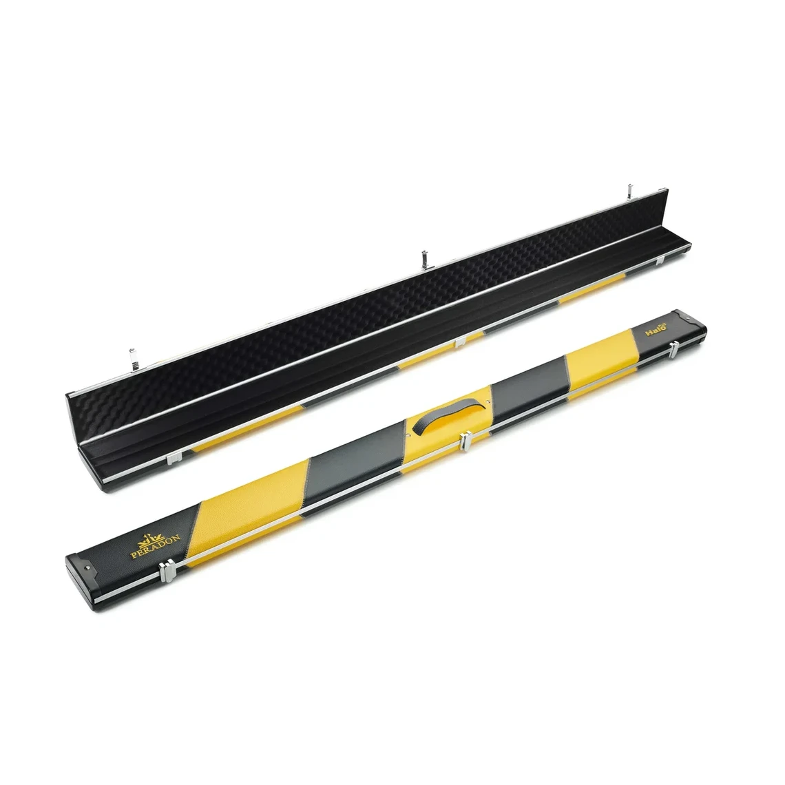 Peradon Halo Plus 1 Piece Black Yellow Stripe Extra Wide Cue Case
