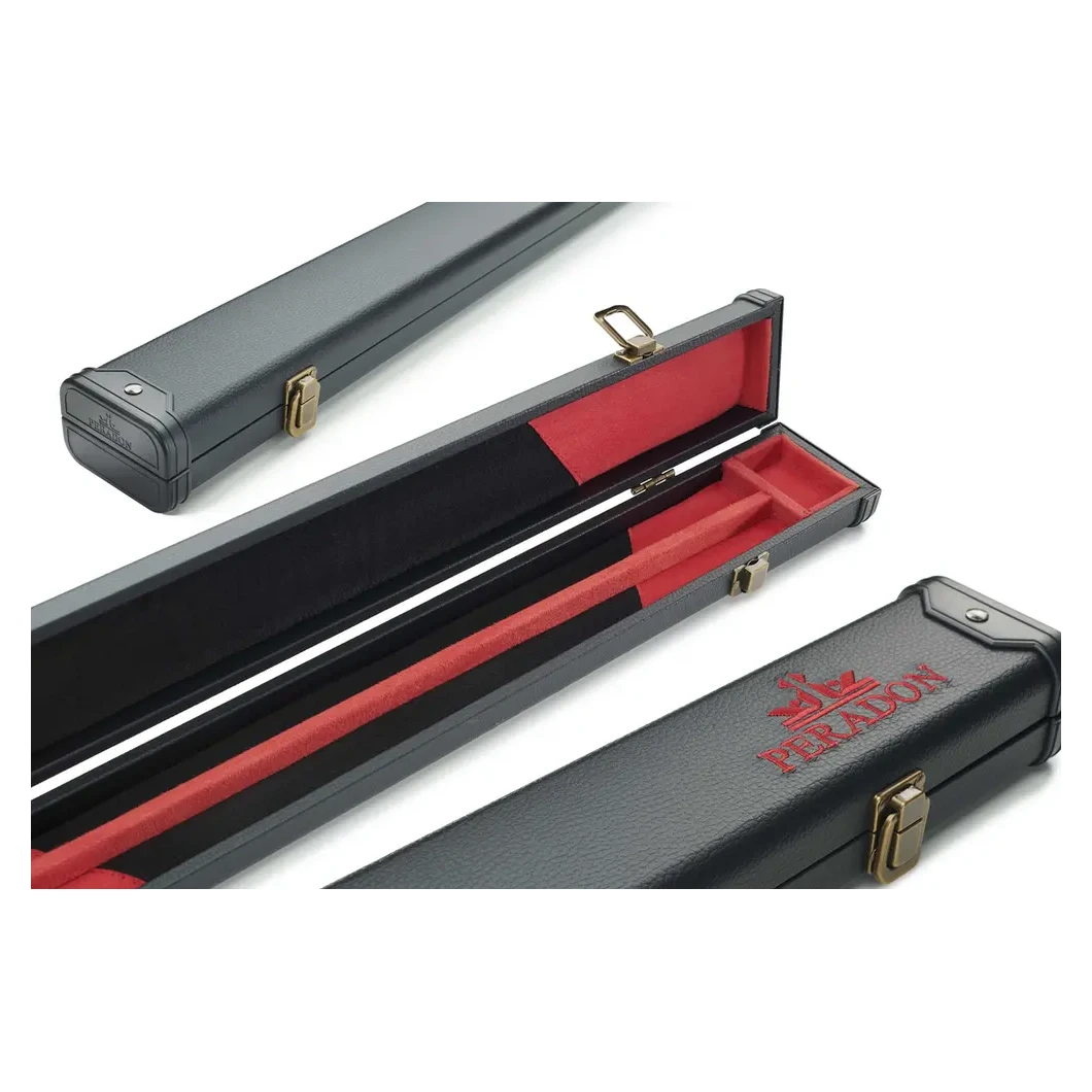 Peradon 3 Piece Black with Red Logo Clubman Cue Case for ¾ Jointed Cues
