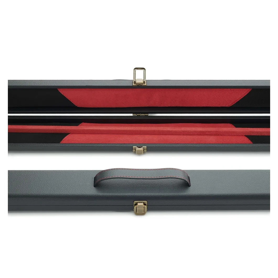 Peradon 3 Piece Black with Red Logo Clubman Cue Case for ¾ Jointed Cues