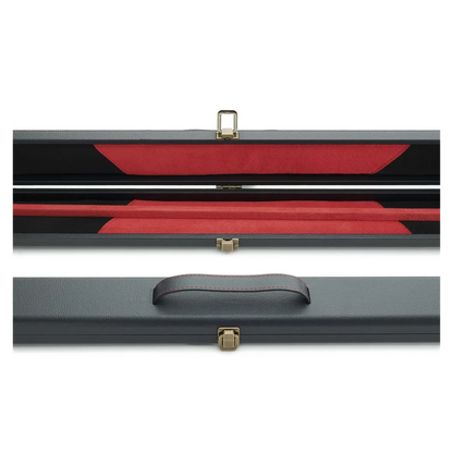 Peradon 3 Piece Black with Red Logo Clubman Cue Case for ¾ Jointed Cues