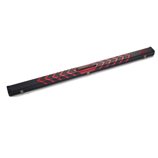 Peradon 3 Piece Black Red Arrow Clubman Cue Case for ¾ Jointed Cues