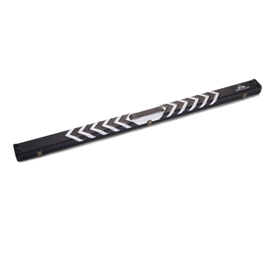 Peradon 3 Piece Black White Arrow Clubman Cue Case for ¾ Jointed Cues
