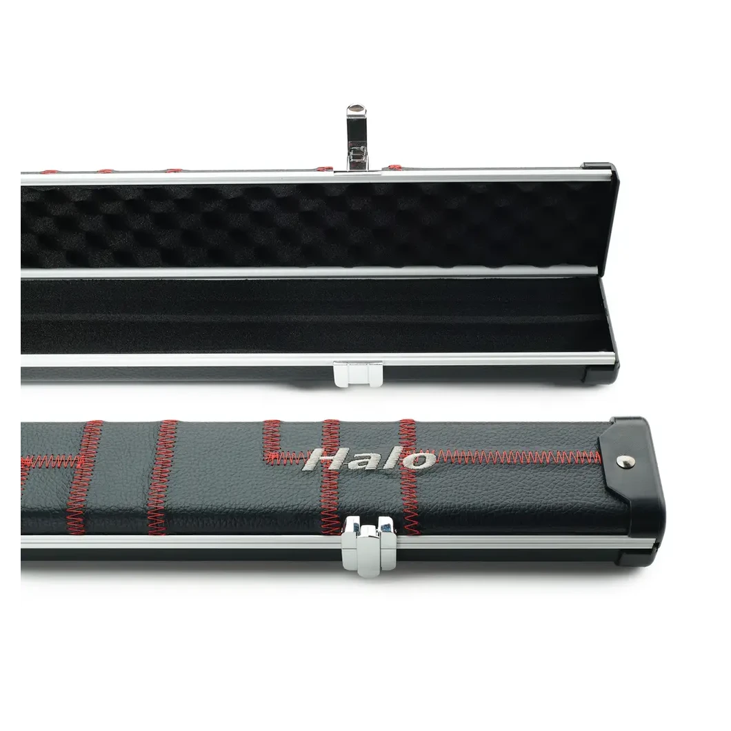 Peradon Halo Black Patch Red Stitch ¾ Snooker Cue Case