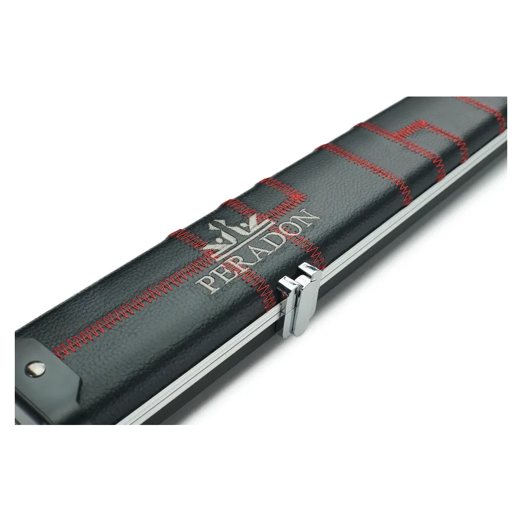Peradon Halo Black Patch Red Stitch ¾ Snooker Cue Case