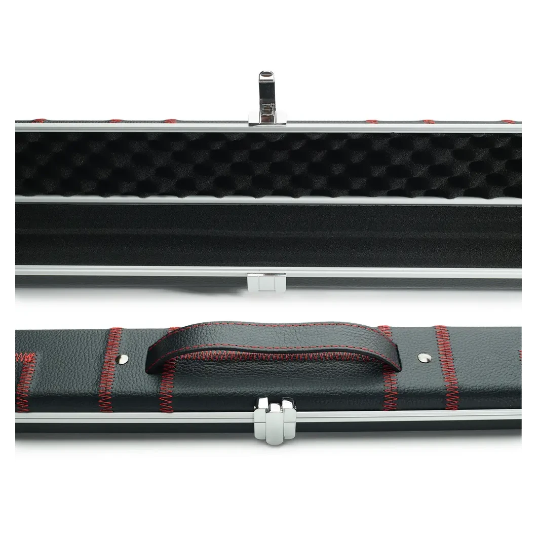 Peradon Halo Black Patch Red Stitch ¾ Snooker Cue Case
