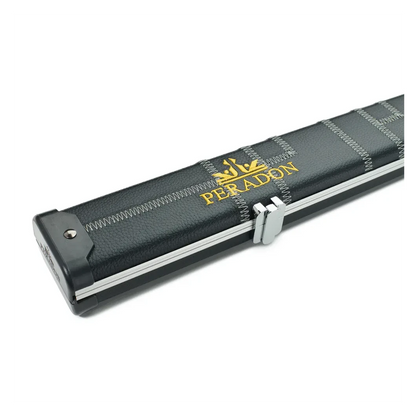Peradon Halo Black Patch Silver Stitch ¾ Snooker Cue Case