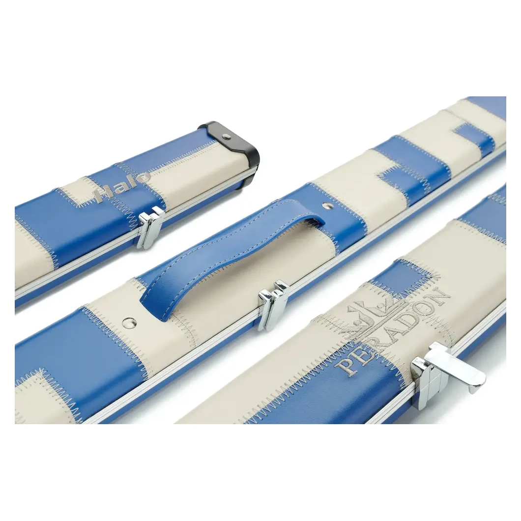 Peradon Halo Blue Cream Patchwork ¾ Snooker Cue Case