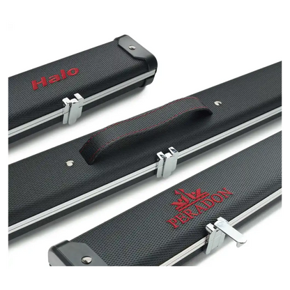 Peradon Halo Carbon & Red Logo ¾ Snooker Cue Case