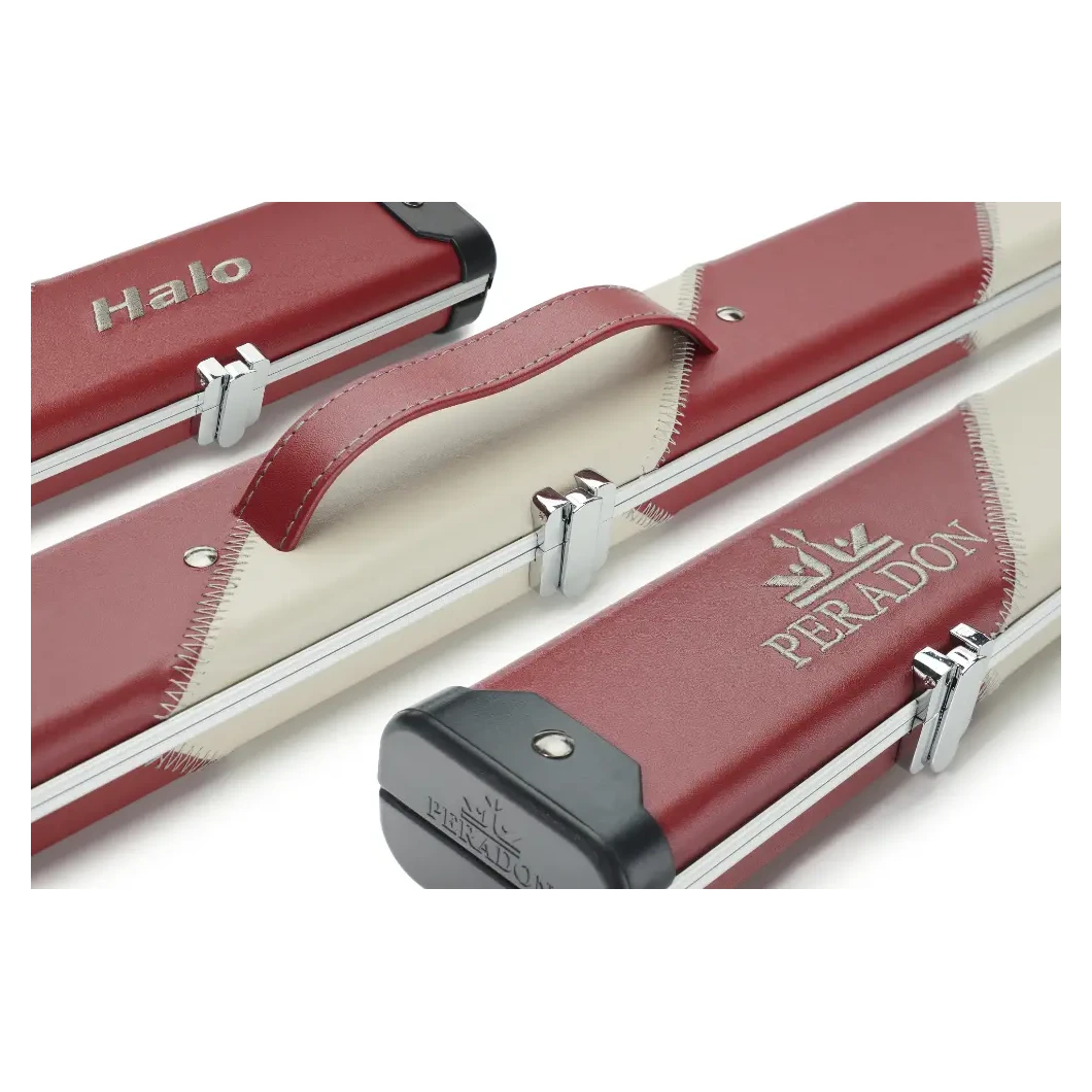 Peradon Halo Red & Cream Stripe ¾ Snooker Cue Case