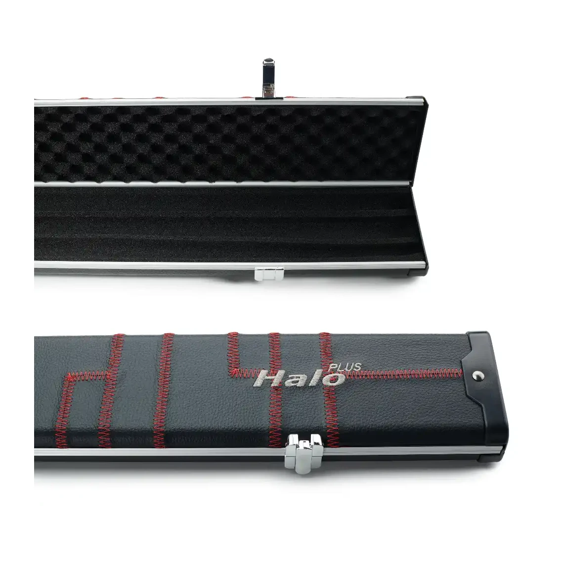 Peradon Halo Plus Black Patch & Red Stitch ¾ Jointed Extra Wide Snooker Cue Case