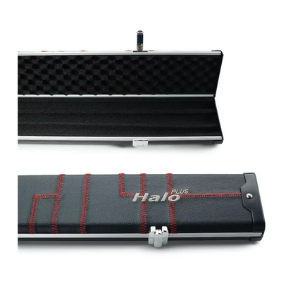 Peradon Halo Plus Black Patch & Red Stitch ¾ Jointed Extra Wide Snooker Cue Case
