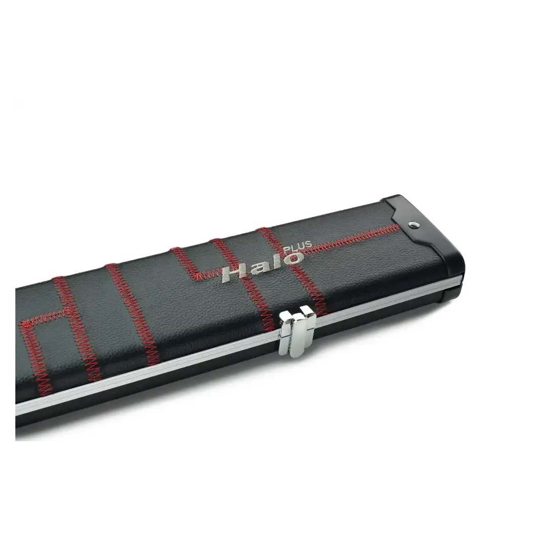Peradon Halo Plus Black Patch & Red Stitch ¾ Jointed Extra Wide Snooker Cue Case