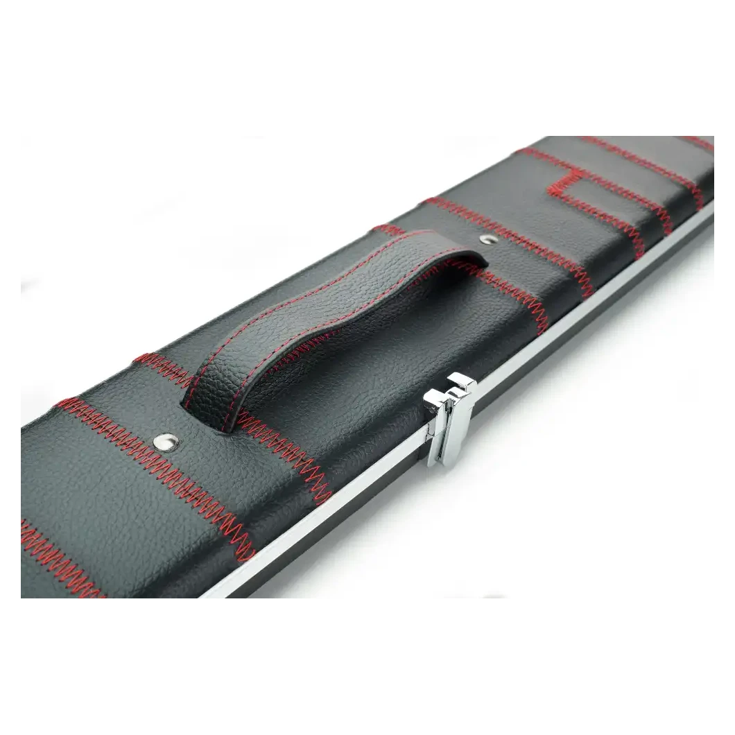 Peradon Halo Plus Black Patch & Red Stitch ¾ Jointed Extra Wide Snooker Cue Case