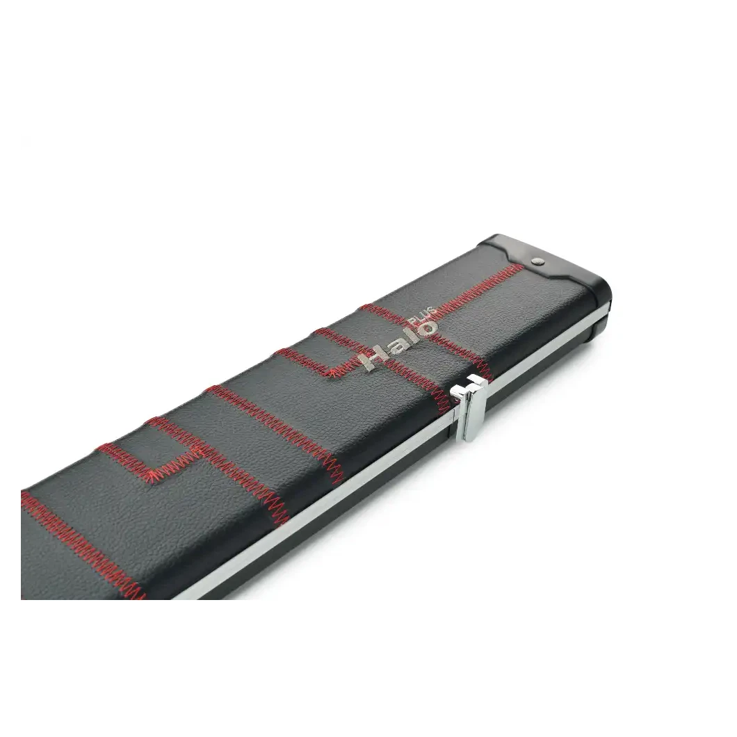 Peradon Halo Plus Black Patch & Red Stitch ¾ Jointed Extra Wide Snooker Cue Case