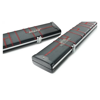 Peradon Halo Plus Black Patch & Red Stitch ¾ Jointed Extra Wide Snooker Cue Case