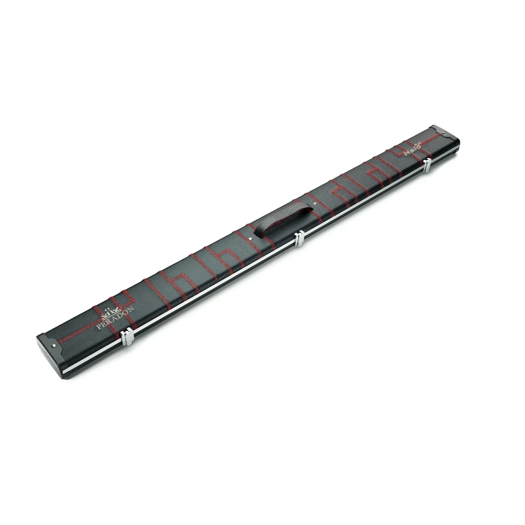 Peradon Halo Plus Black Patch & Red Stitch ¾ Jointed Extra Wide Snooker Cue Case