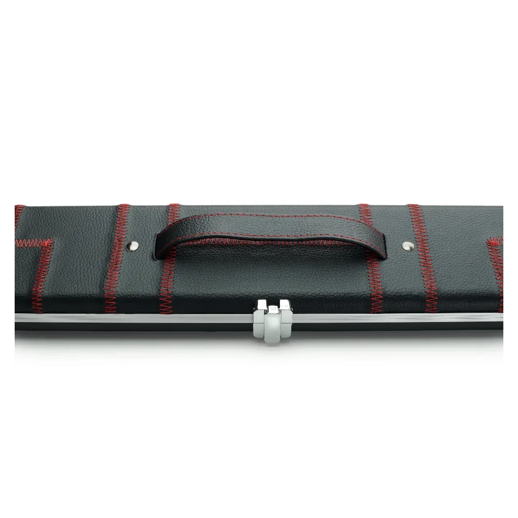 Peradon Halo Plus Black Patch & Red Stitch ¾ Jointed Extra Wide Snooker Cue Case
