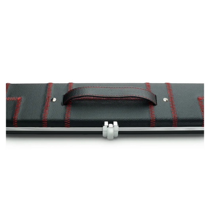 Peradon Halo Plus Black Patch & Red Stitch ¾ Jointed Extra Wide Snooker Cue Case