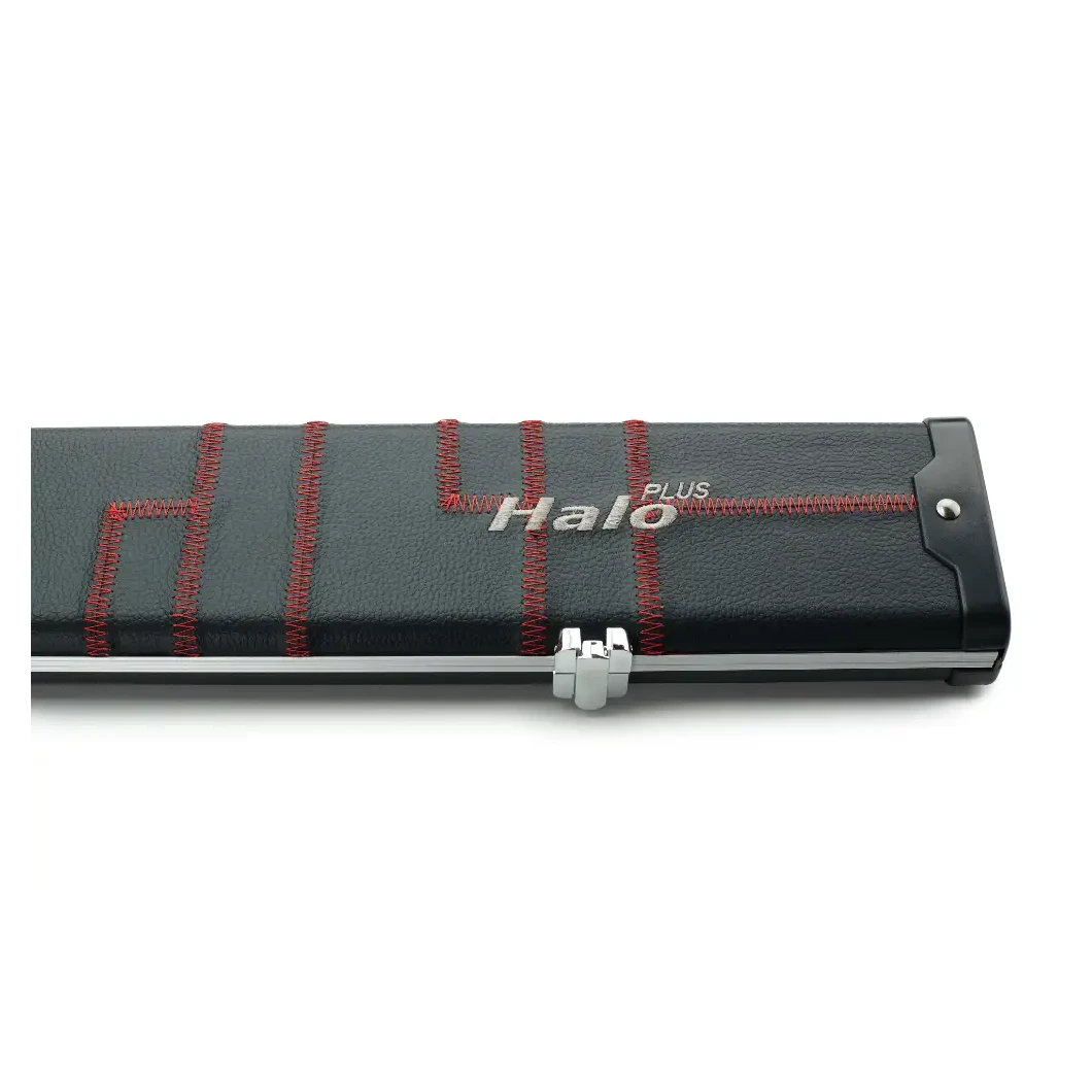 Peradon Halo Plus Black Patch & Red Stitch ¾ Jointed Extra Wide Snooker Cue Case