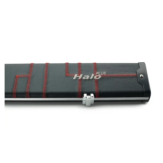 Peradon Halo Plus Black Patch & Red Stitch ¾ Jointed Extra Wide Snooker Cue Case