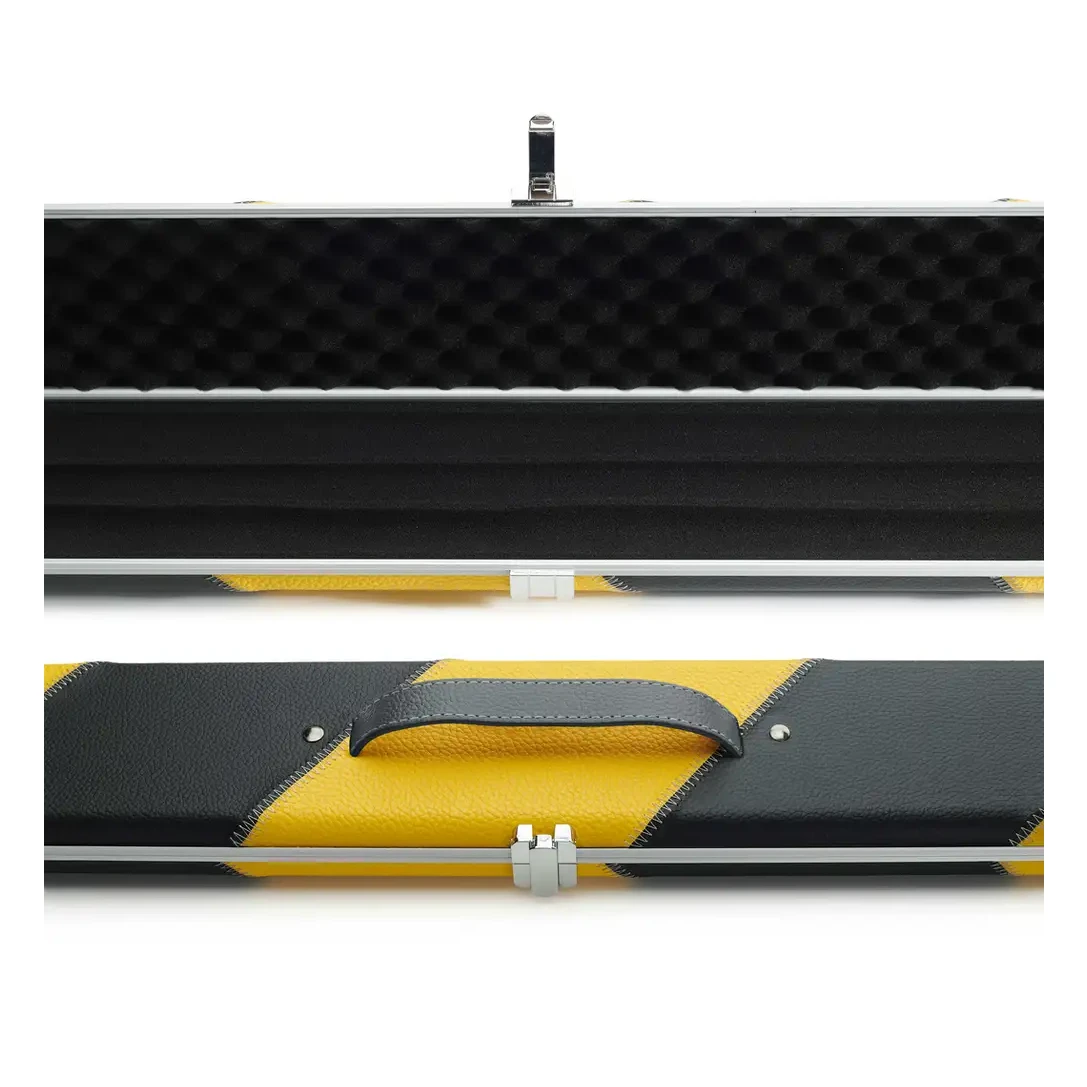 Peradon Halo Plus Black Yellow Stripe 3/4 Jointed Extra Wide Snooker Cue Case